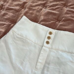 J. Crew White Linen Blend Shorts 00